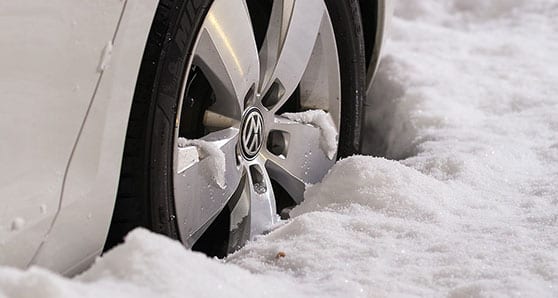 Winter tires are essential when the snow falls