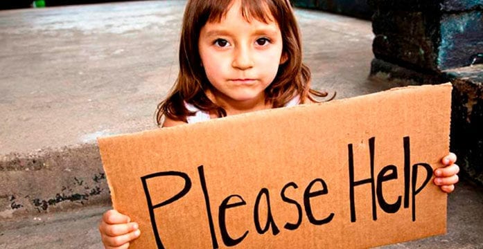 Girl asking for help Your standard of living has dropped under Trudeau