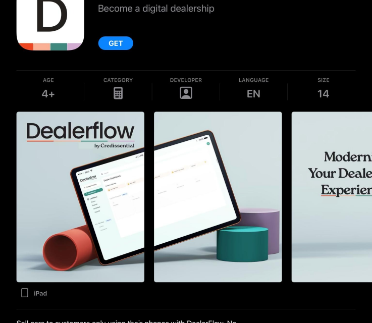 Credissential Announces Significant Step Towards Commercialization with Enterprise Solution DealerFlow Launch on App Store for iPad